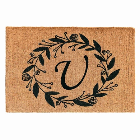 Monogram Door Mat, Black, Natural, 24 in W x 36 in L